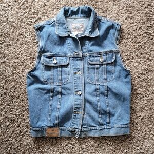 Denim Jean PS Gitano Cotton Vintage Vest Grunge Western 90s 00s Y2k BLUE summer